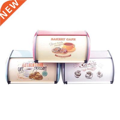 Metal Bread Box Bin Kitchen Storage Box Containers Food