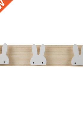 Wooden Creatve Home Furnshng Hook Coat Hook Cartoon Whte