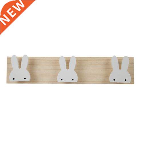 Wooden Creatve Home Furnshng Hook Coat Hook Cartoon Whte