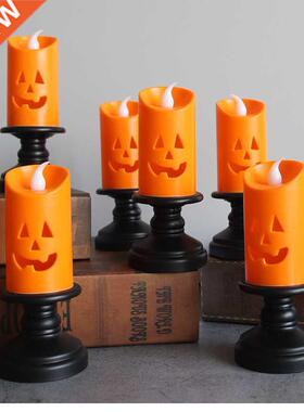 Halloween Candle Light LED Colorful Candlestick Tale Top De