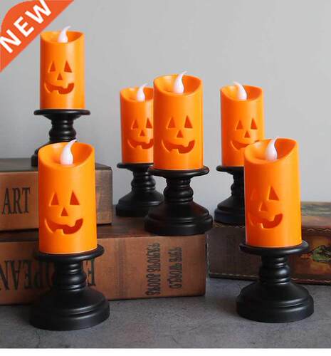 Halloween Candle Light LED Colorful Candlestick Tale Top De