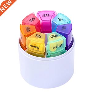 7pcs Pill Box 7-Day Medicine Box Organiser Portable Dispensi