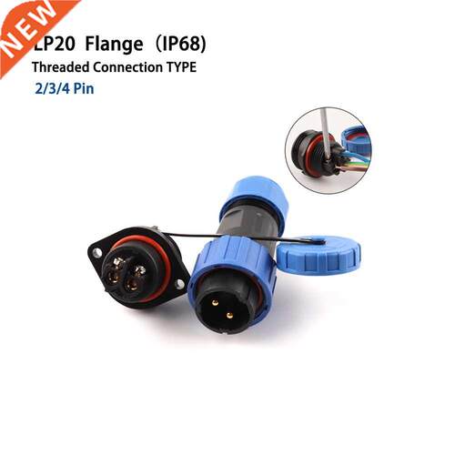 LP20 SP20 IP68 Waterproof connector Flange solder-free cable