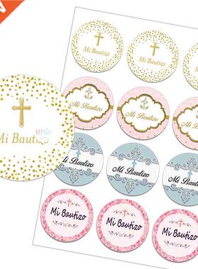 Mi Bautizo Baptism Decor Stickers Labels Boy Girl Christenin