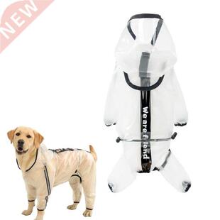 Rain Jacket Poncho with Reflective Strip Prevent Dog from Ge