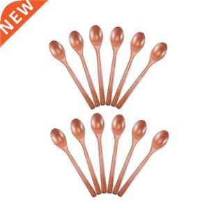 Wooden Spoons, 12 Pieces Wood Soup Spoons For Eating Mixing