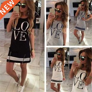 LOVE Print Fashion T-shirt Women's Clothing Female Solid O N