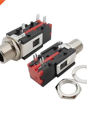 5Pcs PJ-602B 6.35mm Stereo Phone Jack Headphone Socket Threa