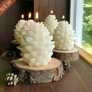 D Christmas Pine Cone Silicone Candle Mold  Handmade