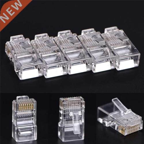 50 PCS RJ45 CAT5 CAT5e CAT6 Plug Adapter Crystal Network Mod