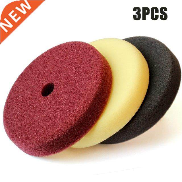 3Pieces 7 Inch Buffing Pad Set Wave Sponge Polishing Pad Kit