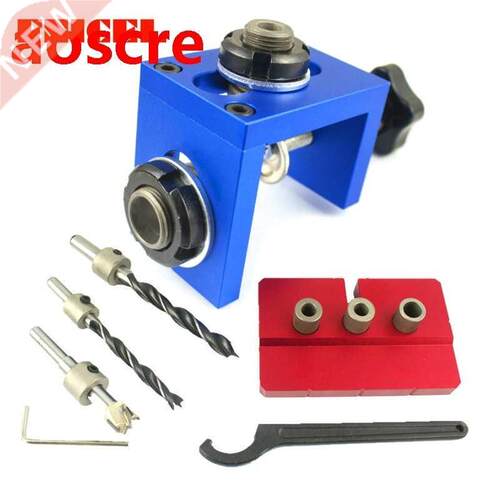 NEW Woodworking Pocket Hole Jig Kit  In 1 Step Drilling Dow
