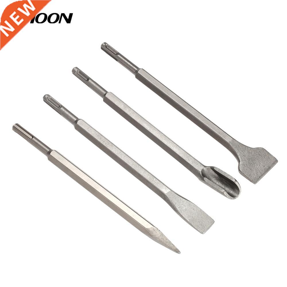 4pcs SDS Plus Chisel Set Point Groove Gouge Flat Chisels ele