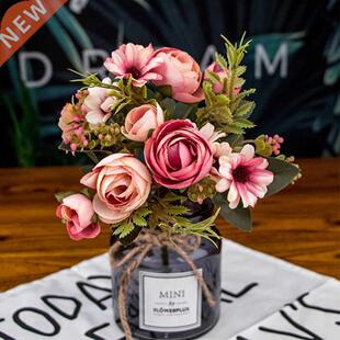 autumn fake tea rose silk flower fall Gerbera Daisy artifici