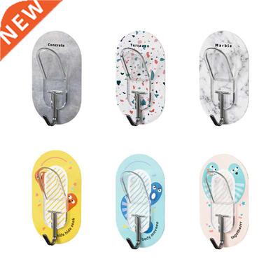 6 Pieces Punch-free Towel Hooks Waterproof Wall Hooks Hanger