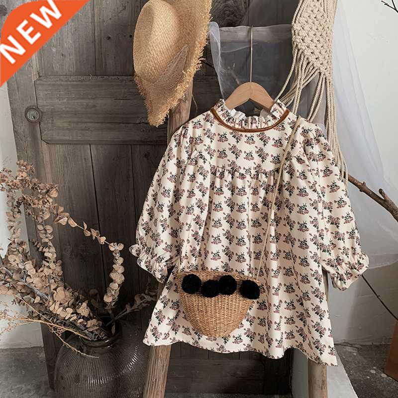 New Arrival Spring Autumn Toddler Kids Long Sleeve Floral Dr