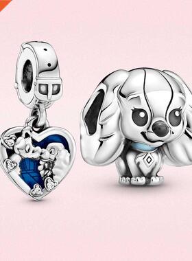 925 sterling silver charm jewelry Tramp Lady Dog Dangle char