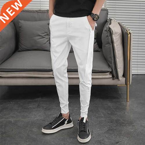 Korean Summer Pants Men Fashion Design 2022 Slim Fit Men Har