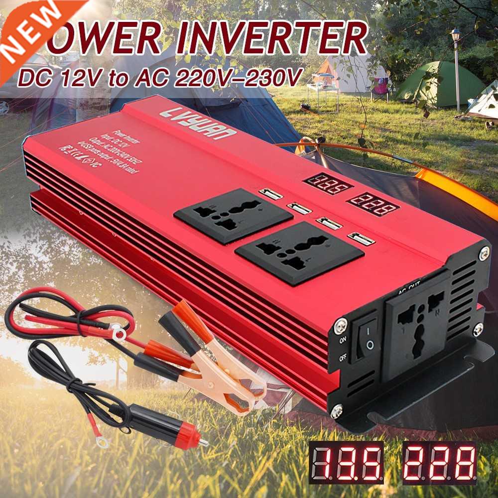 6000W Solar Car Power Inverter LED DC12/24V to AC110/220V Si