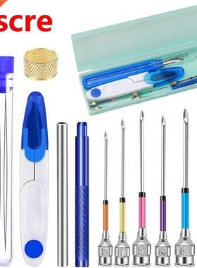 16Pcs Embroidery Punch Needle Kit Seam Ripper Scissors Thre