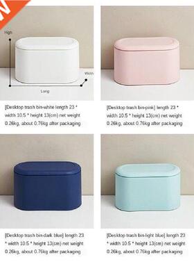 Desktop Trash Can Small Mini Garbage Plastic Dustbin with