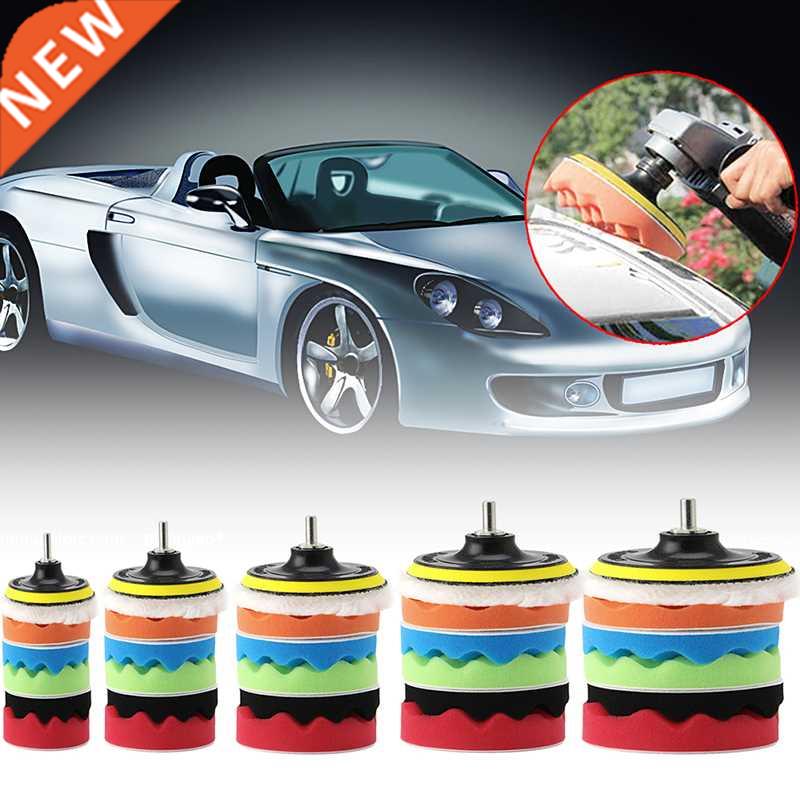 New 7Pc 3/4/5/6/7'' Car Polisher Polishing Waxing Buffing Wo