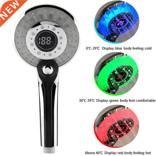 Led Shower Head Temperature Controlled And Negative Ion