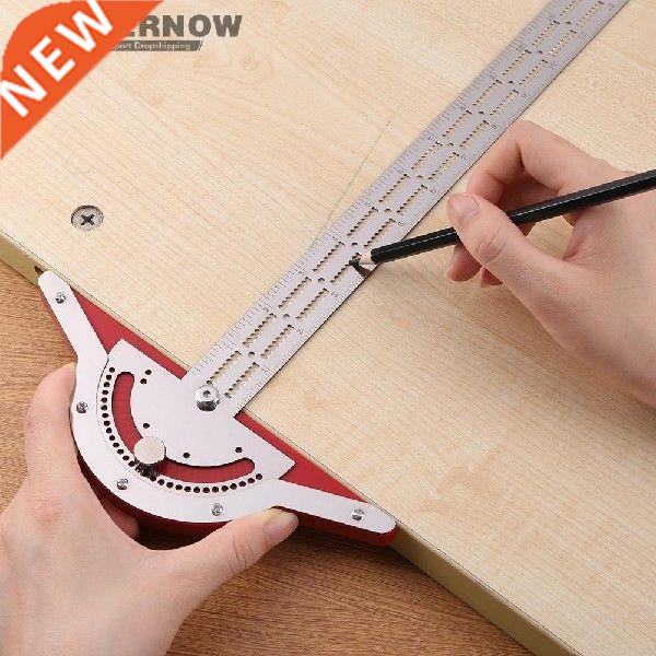 1Pcs T-Type Woodworkers Edge Rule Protractor Woodworkng