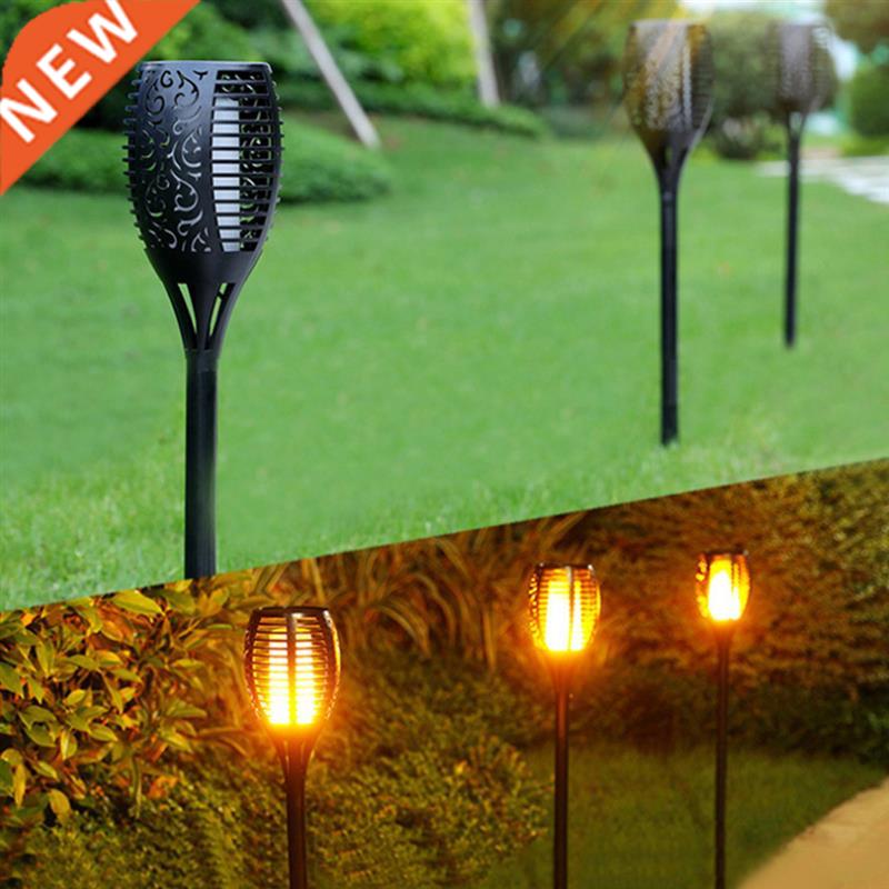 Solar Flame Torch Light Flickering Waterproof Garden Decor L