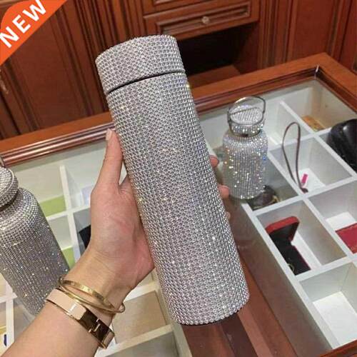 500ml Creative Smart Diamond Thermos Bottle Stainless Steel