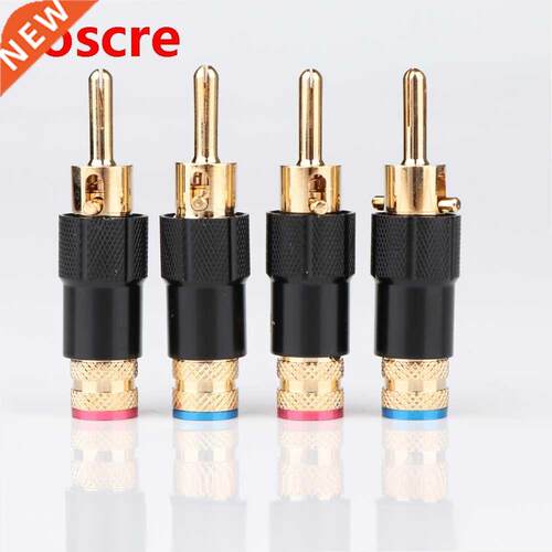 4Pcs High Quality New Copper YYAUDIO Speaker Cable Banana Pl