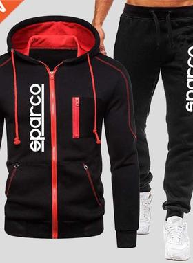Men's Sparco Tracksuits Winter Zipper Hoodie and Jogging Tro