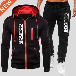 Men's Sparco Tracksuits Winter Zipper Hoodie and Jogging Tro