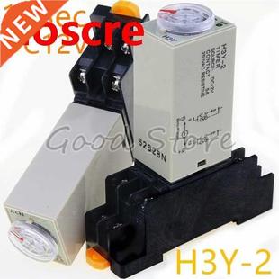 1SET H3Y-2 12V Small tme relay 0-10S ST6P electronc relay