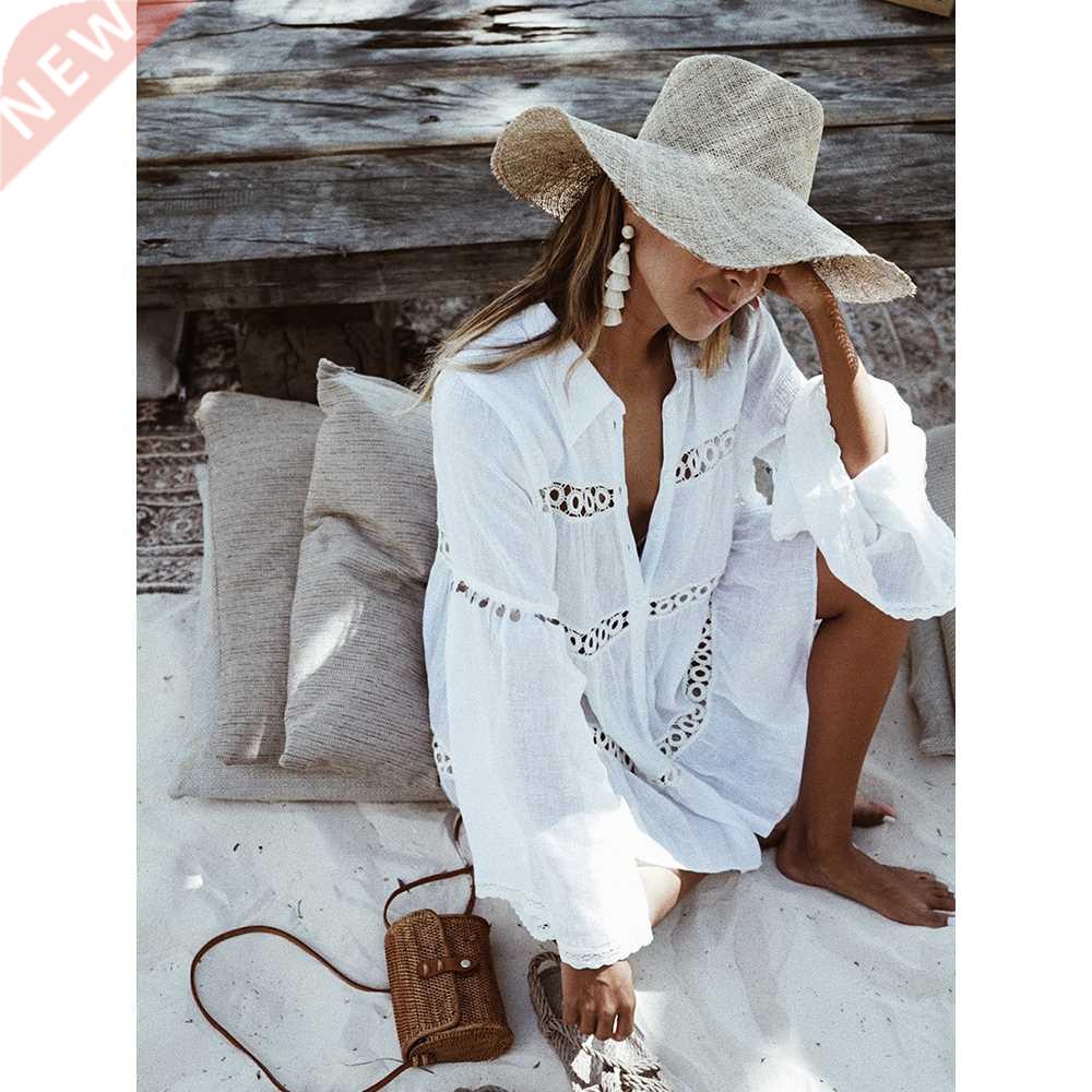 Bikini ver Up Lace Hollow Crochet Swimsuit Beach Dress Women