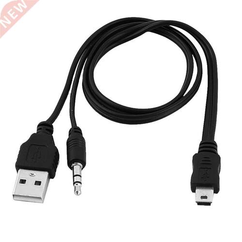 .5mm Aux USB2.0 Male Mini 5 Pin USB Speaker Cable
