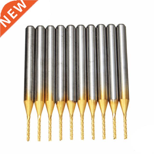 10pcs DB-P4 1.0mm Carbide PCB Bits 1/8 Inch Shank Titanium C