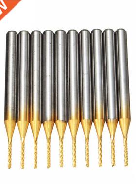 10pcs DB-P4 1.0mm Carbide PCB Bits 1/8 Inch Shank Titanium C