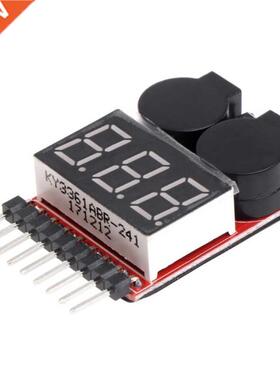 1-8S Lipo/Li-ion/Fe RC oat 2 In 1 Tester LED Low Voltage u