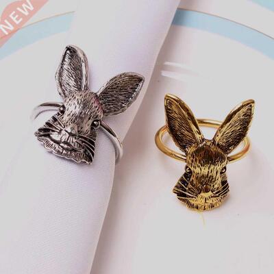 6pcs Thanksgiving Easter table decoration rabbit napkin buck