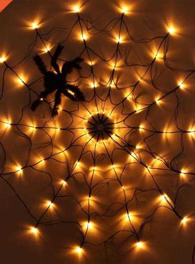 1m LED Light Spider Net Halloween Spider Web Led String