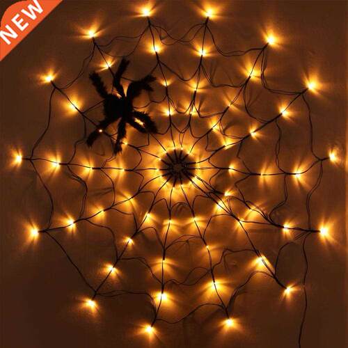 1m LED Light Spider Net Halloween Spider Web Led String