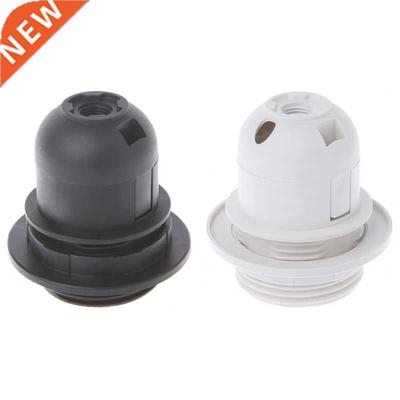 E27 Lamp Bulb Holder Edison Screw Cap Socket White/Black Pen