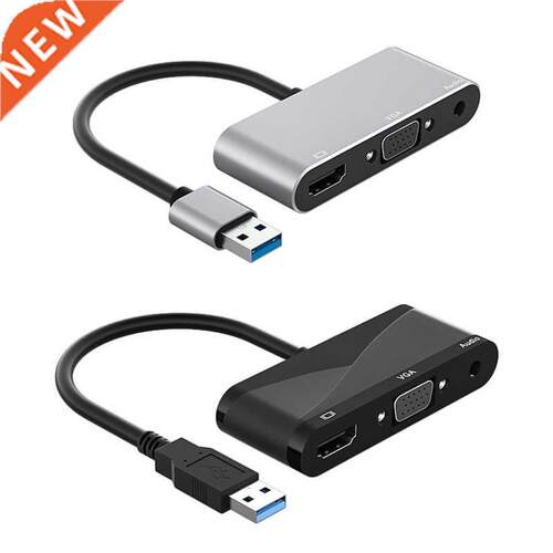 USB 3.0 to VGA Adapter USB Type C to Dual VGA Splitter Conve