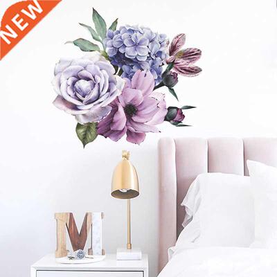 Romantic purple flowers Wall Sticker home wall art mural
