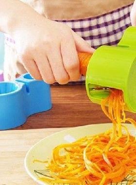 1PC Spral Vegetable Slcers Double Grater Round Mandolne