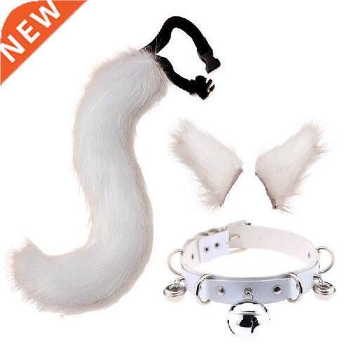 Kds/Adult Wolf Fox Tal Clp Ears And Bell Neck Chocker