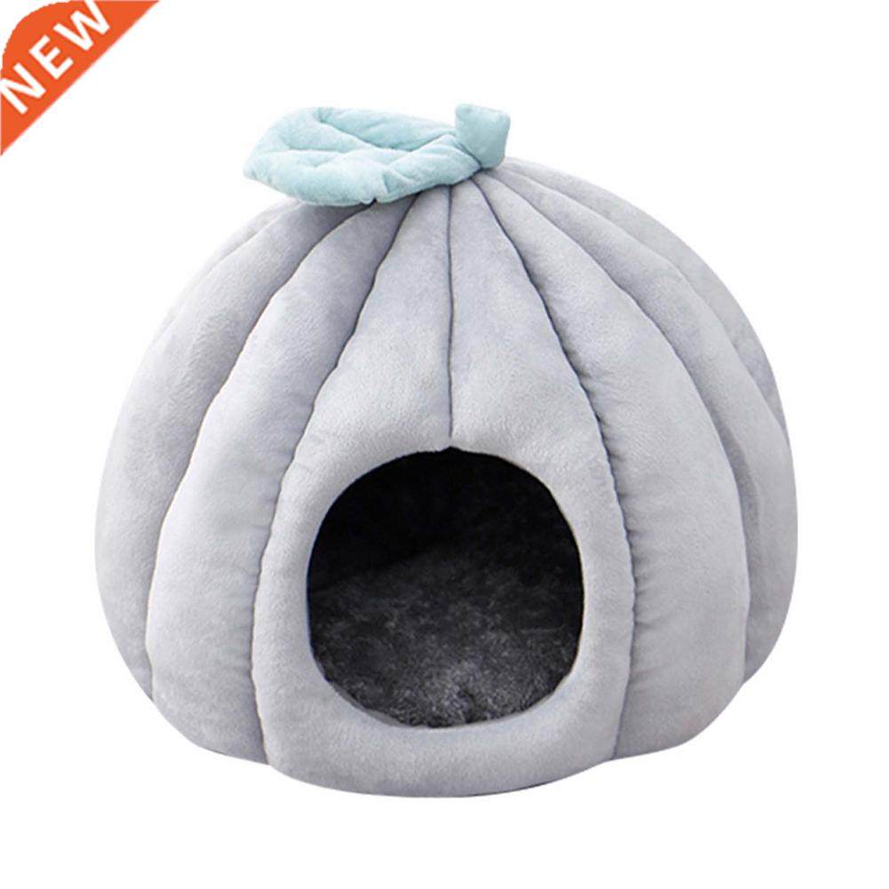 Igloo Pet Bed Collection Soft Semi-Closed Pumpkin Shape
