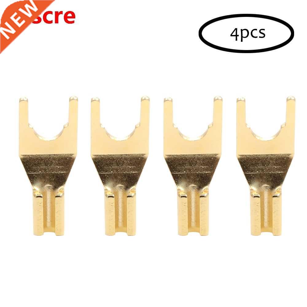 SY1505 24K gold Plated Y spade fork speaker cable connector