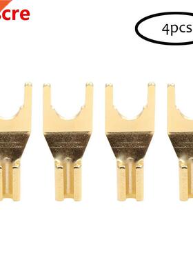 SY1505 24K gold Plated Y spade fork speaker cable connector